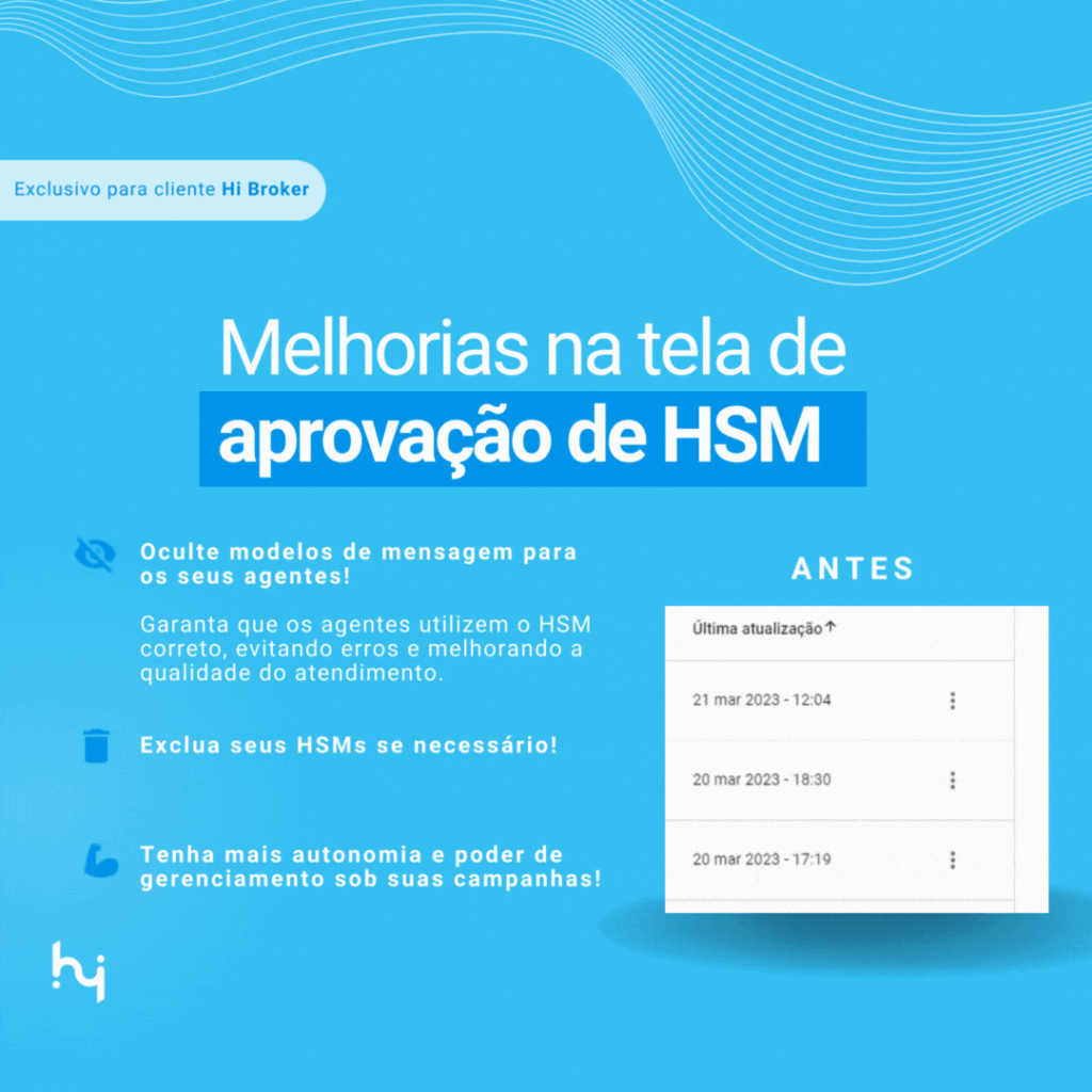 gif Ocultar e excluir HSMs no WhatsApp